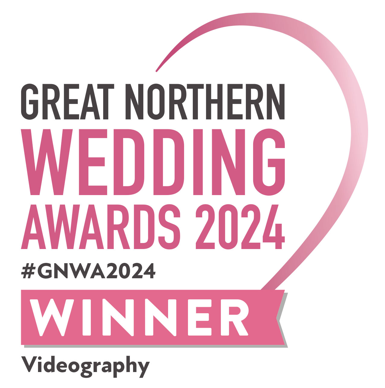 badge for the best wedding videographer 2024