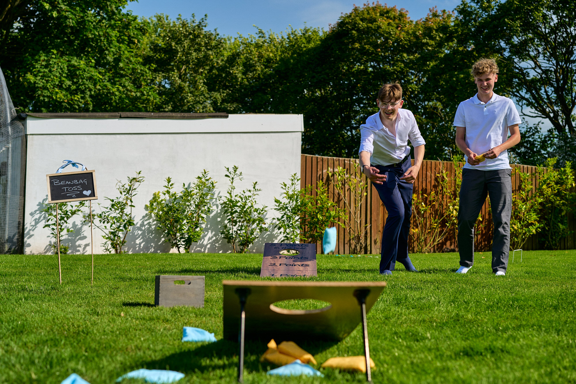 guests play garden games at The Aviary Ormskirk
