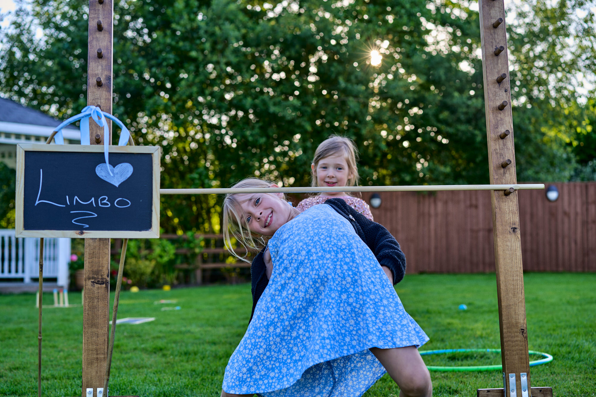 kids have a go at Limbo