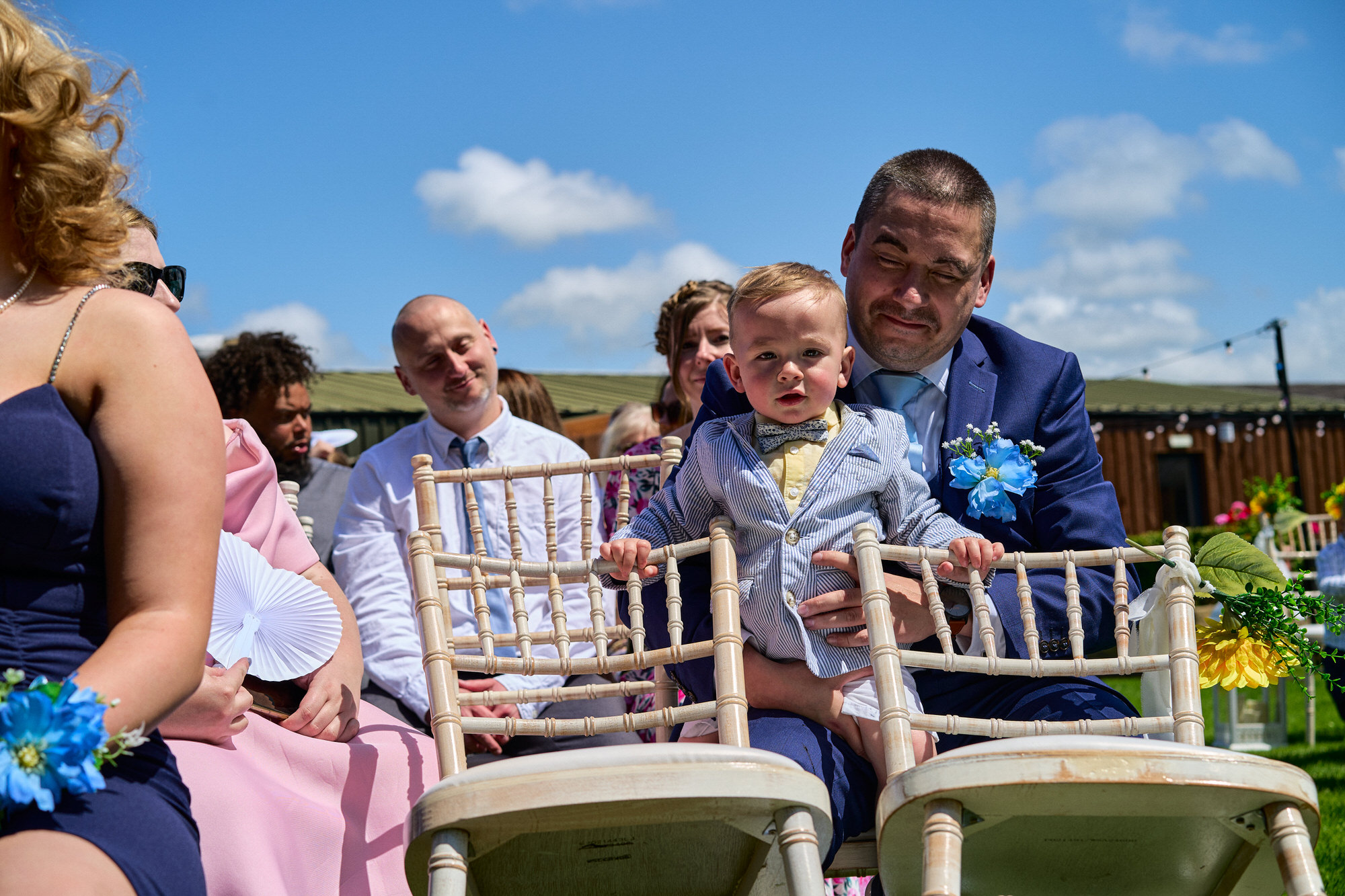 wedding guests waiting for the ceremony at the aviary