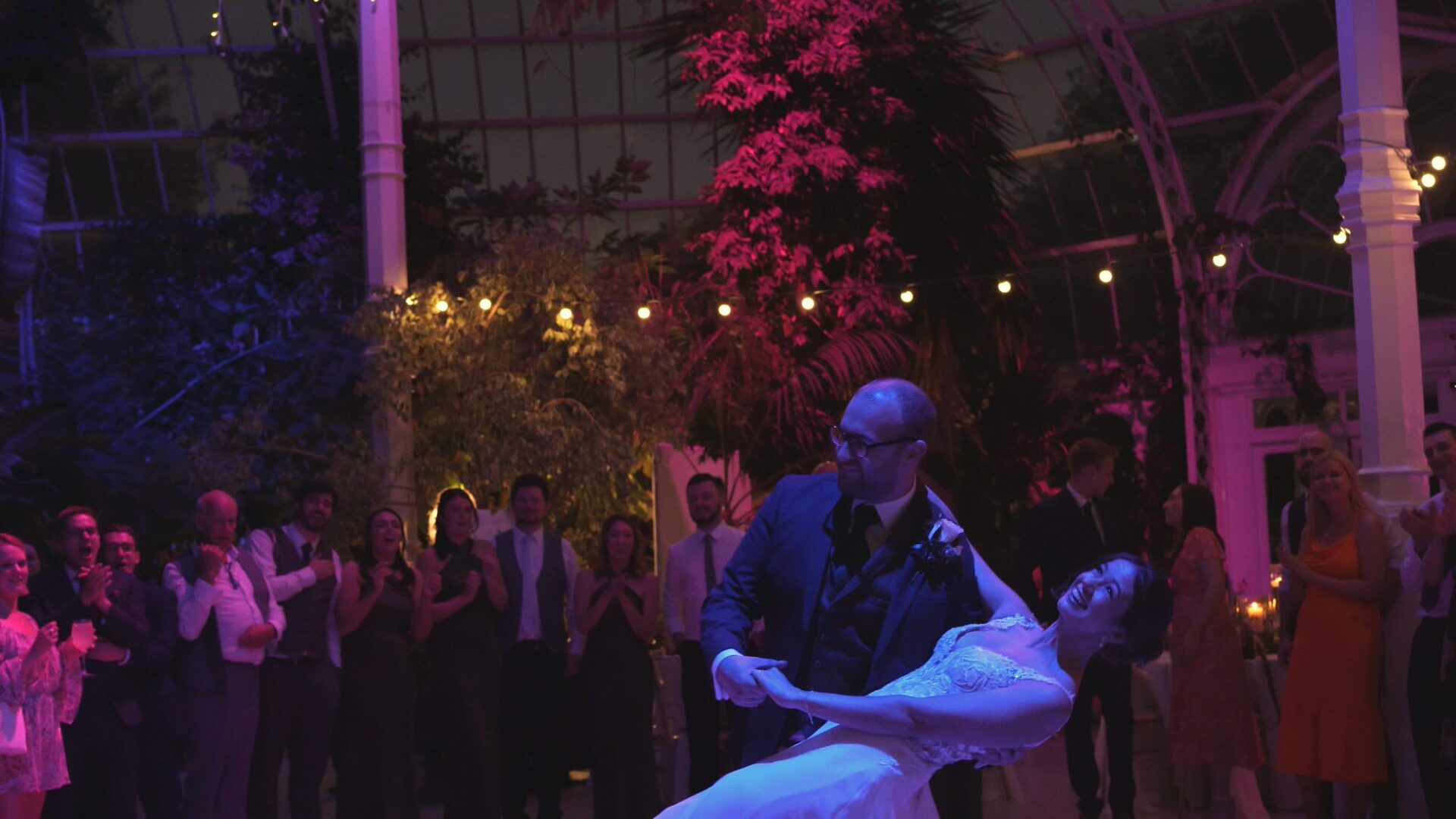 a dramatic and fun finish to the first dance captured on video
