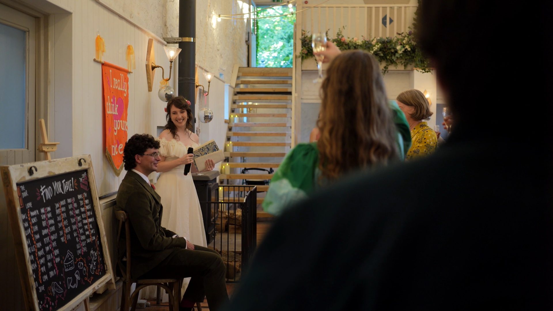 bride giving a wedding speech at Wyresdale Park